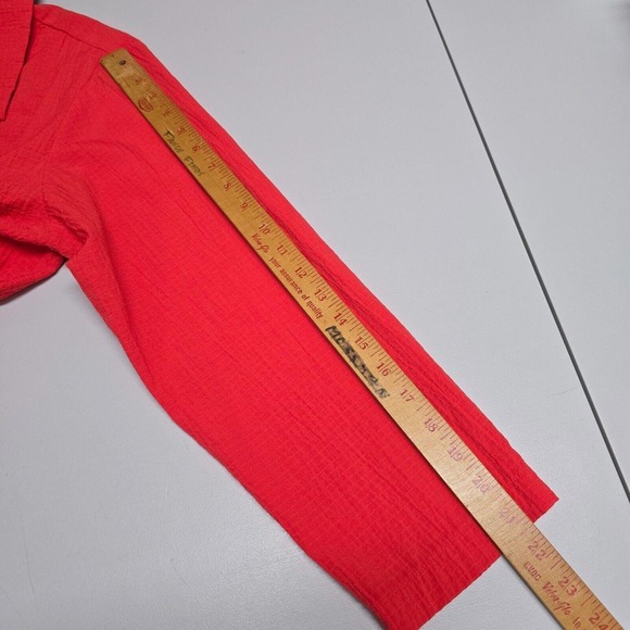 Habitat Shirt Womens Large Pink Long Sleeve Button Up Pockets Lightweight - Picture 13 of 15